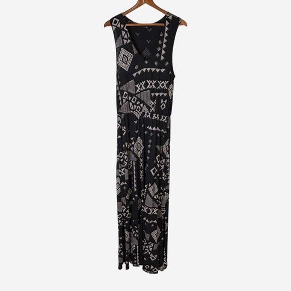 Lucky Brand Geo Patchwork Maxi Dress - Picture 1 of 8